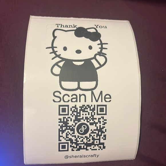 Hello Kitty Personalized 4x6” Closet QR Code Stickers (25) - Picture 4 of 5